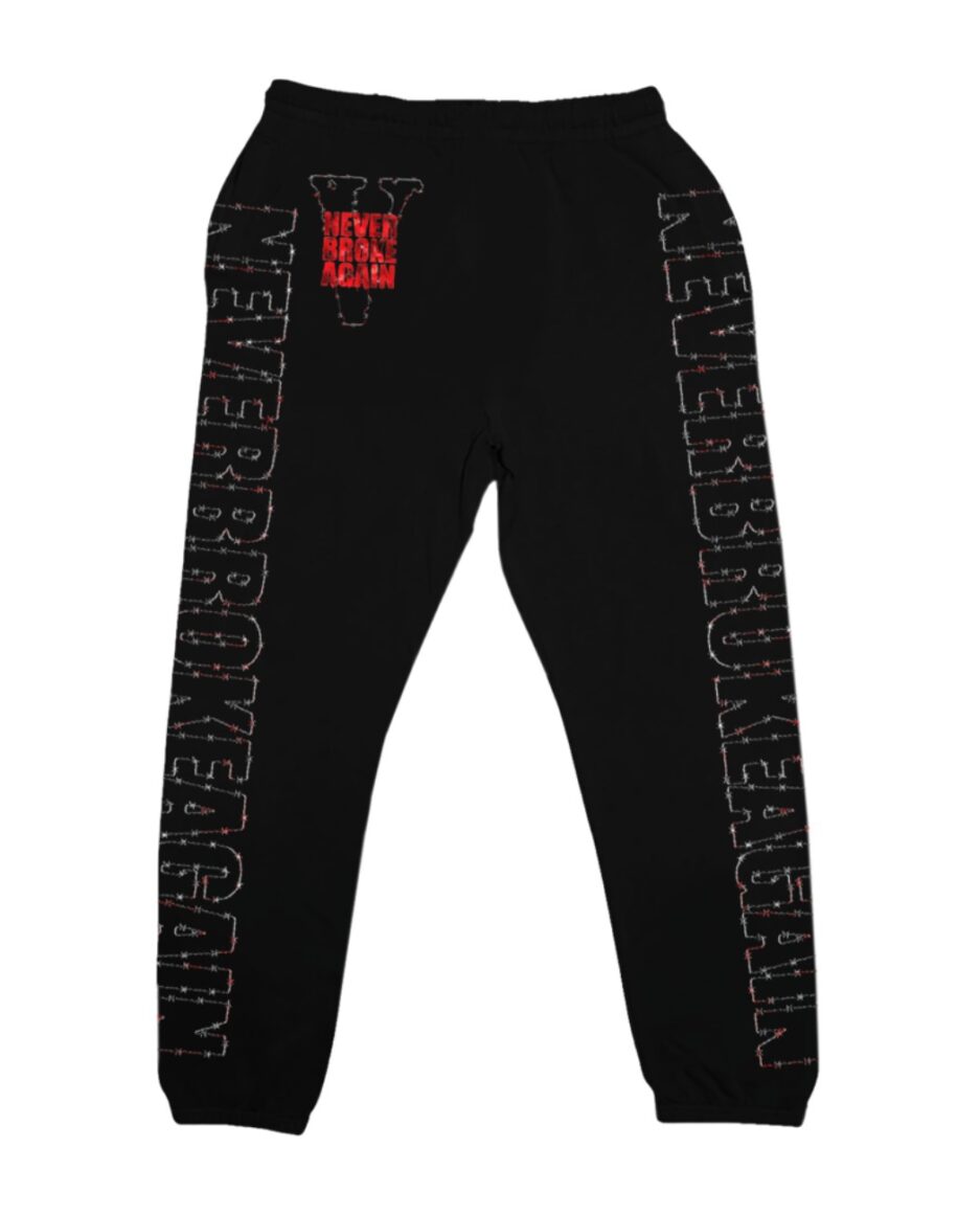 Never Broke Again Vlone Hauted Sweatpant – Black