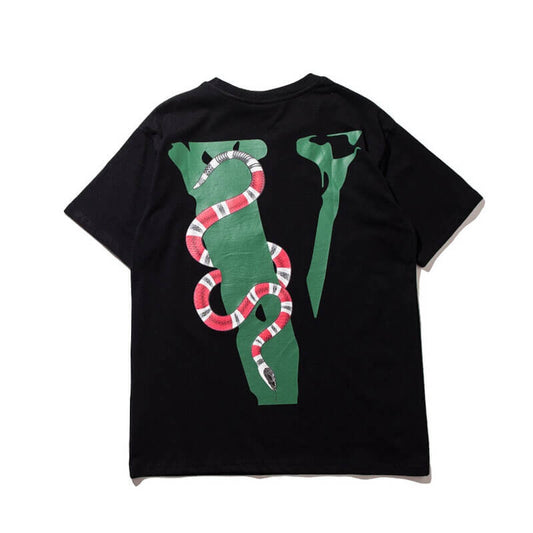 Grey VLONE Friends Snake Printed T-Shirt