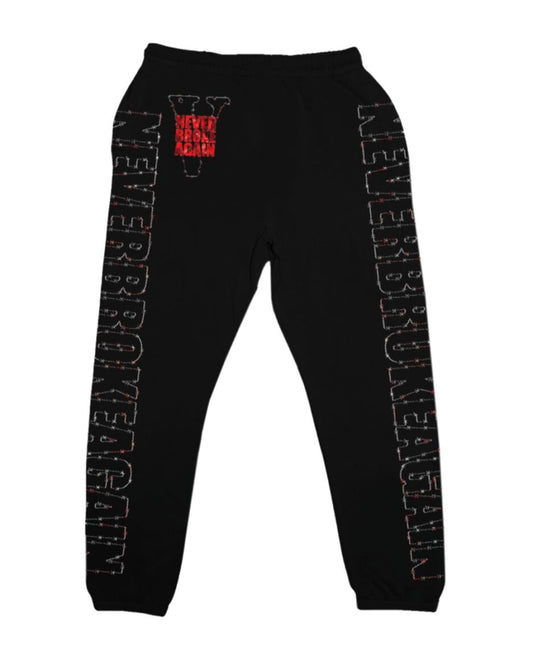 Never Broke Again Vlone Hauted Sweatpant – Black