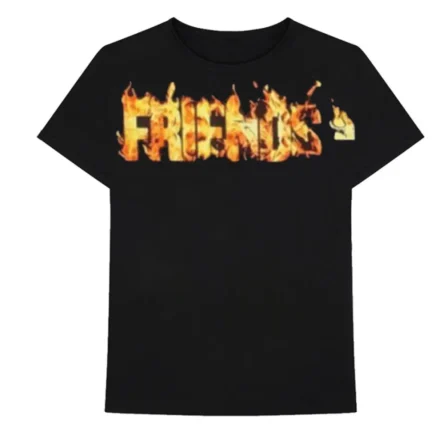 Vlone Flaming Friends T-Shirt – Black