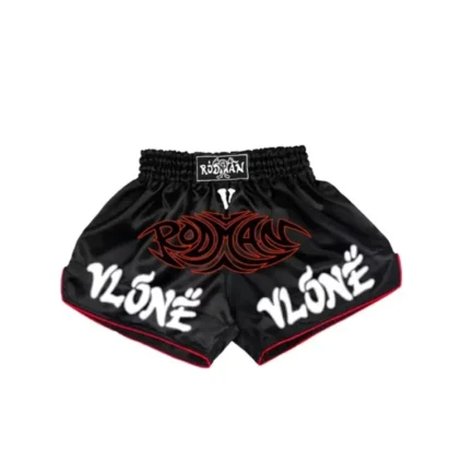 Vlone Rodman Logo Muy Thai Shorts Black